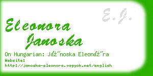 eleonora janoska business card